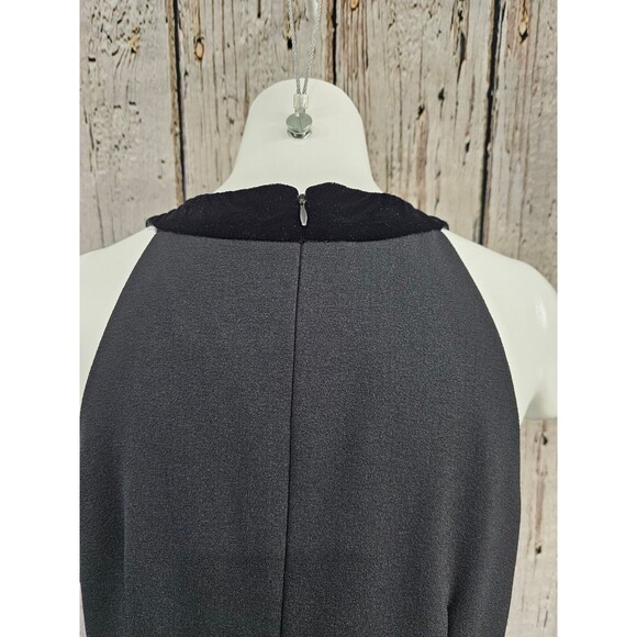 WN Women's‎ 12 Eliza J Pleated Halter Neck Velvet Accent Jumpsuit Romper Black - Picture 5 of 7